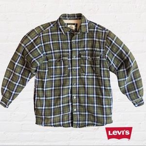 Vintage Levi’s Green Plaid Sherpa Lined Jacket